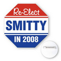 Octagon Shape Chipboard Advertising Political Campaign Button (3"x3")